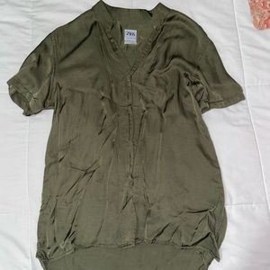 Olive Green Zara Blouse
